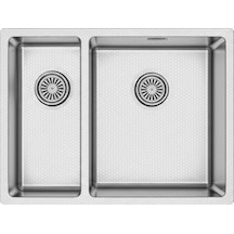 Gl General Redux 58x44 Inox Petek Dokulu Sol 1,5 Gözlü Paslanmaz Çelik Mutfak Eviyesi İnox