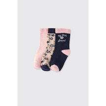 Panço Kız Bebek 3'lü Soket Çorap 2522gb11005 Renkli