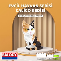 Balody Evcil Hayvan Serisi Calico Kedisi Bl16036 Mikro Blok Yapı Oyuncakları Seti