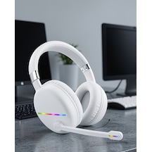 Over-ear Bluetooth Kulaklık Rgb Işıklı Type-c Şarjlı Uczzmax17beyaz-3-1
