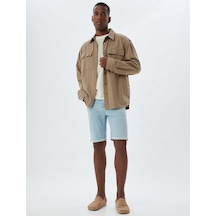 Koton Kot Şort Slim Fit Cep Detaylı Pamuklu Açık İndigo 4sam40130nd Açık İndigo