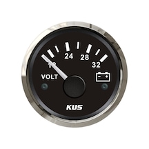 KUS Voltmetre Göstergesi Siyah 24V 52 MM