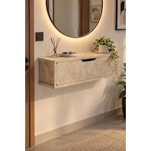 Sulorahome Duvara Monteli Kapaklı Antre Rafı Ve Dolabı Sand