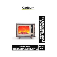Özel Üretim Dekoratif Piili Pirize Fiş Takılabilir Dumansız Tv Tasarımlı Ledli Şömine Lamba