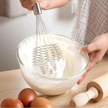 Helezon Yaylı Çırpıcı 304 Paslanmaz Çelik Makarna Çırpıcı & Çırpma Teli, Yaylı Spiral Tasarım, Kıvamlı Yumurta, Krema, Pasta Ve Hamur Çırpma, Dayanıklı Profesyonel Mutfak Gereci