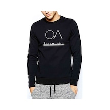 The Oa Oa & House Baskılı Siyah Erkek Örme Sweatshirt