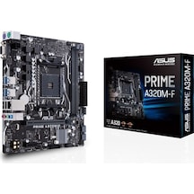 Asus Prime A320M-F AMD A320 3200 MHz (OC) DDR4 Soket AM4 mATX Anakart