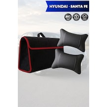 Hyundai Santa Fe Uyumlu Bagaj Çantası Koltuk Yastığı Siyah Renk Lüks Model