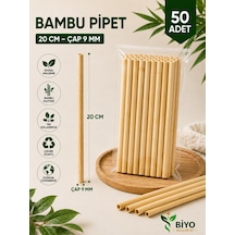 Bambu Pipet 200x9mm 50 Adet