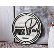 Bk Gift Barlara Özel Dekoratif Antik Beyaz Ahşap Duvar Saati 35cm-8 , Bar Duvar Saati , Cafe Duvar Saati , Özel Ahşap Saat