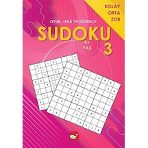 Sudoku 3 - Oyun Zeka ve Eğlence: Kolay Orta Zor- Beyaz Balina Yayınları