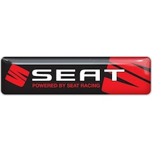 Seat Racing Kırmızı Siyah 3D Sticker 2 Adet