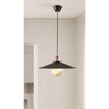 Retro Metal Sarkıt Avize 30 Cm Mat Bakır Beyaz