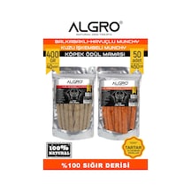 Algro Balkabaklı & Havuçlu 450 G + İşkembeli Munchy Set Sığır Derisi Köpek Ödülü 400 G