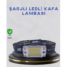 Kompakt Led Kafs Feneri Usb Şarjlı Manyetik 2 Işık Modlu 215 Lümen Renkli
