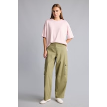 Defacto %100 Pamuk Kargo Fit Cepli Düğmeli Bel Jogger Paça Pantolon I5615ax26aukh344 Haki-kh344