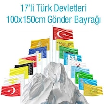 17 Eski Türk Devletleri Bayrakları Set 100X150CM