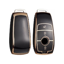 Mercedes Uyumlu Benz X167 Gold Anahtar Kılıfı Siyah Renk
