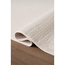 Karmen Halı Leon Ln001w Modern Desen Salon Koridor Halısı Akrilik Krem