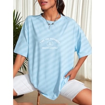 Uyguntarz Unisex Time For Happiness Tasarım Basklı Tshirt Bebe Mavisi