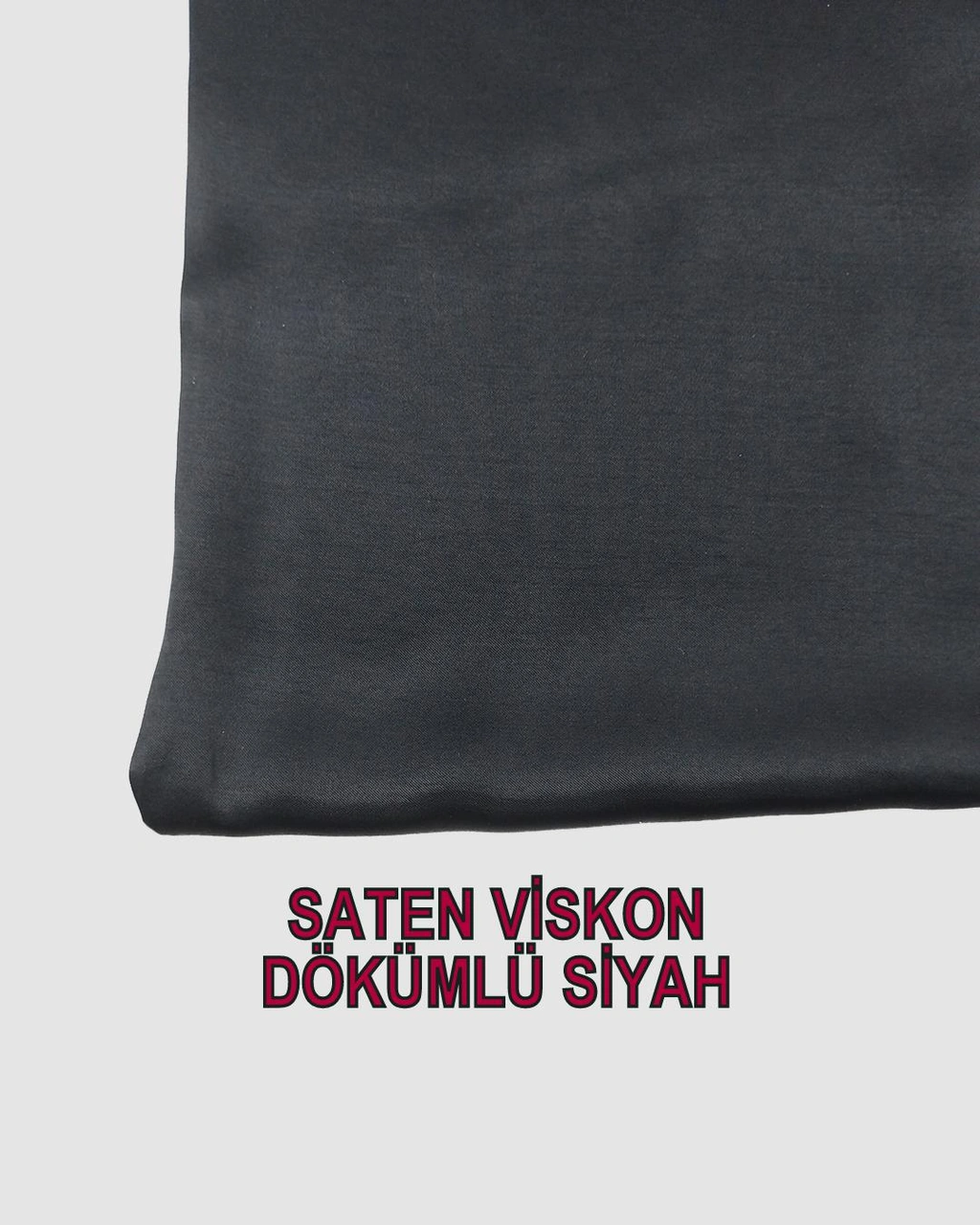 Saten Viskon Siyah Renkteen: 150 Cm-2665 Renkli