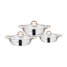 ÖZLİFE 522 ADA 3 LÜ OMLET SET SADE BAKIR