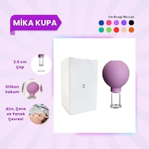 Silikon Vakumlu Mika Yüz Masaj Kupası No:2 Mor Çok Renkli