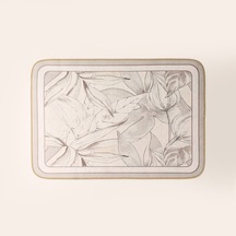 Soft Leaf Dikdörtgen Sihirli Banyo Paspası - Ekru - 50x70 Cm Çok Renkli