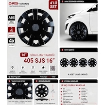Toyota Uyumlu 16 Inç Kırılmaz Parlak Siyah Jant Kapağı 1 Takım 4 Adet No:405