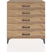 Arges Şifonyer 5 Çekmeceli 88x30x96 Çam-çam Çam