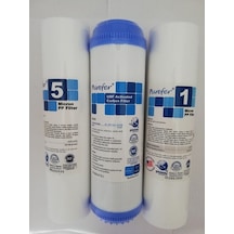 Purefer Açık Kasa Su Arıtma Cihazı Tek Carbonlu 3 Lü Set (349372807)