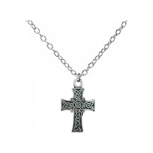 Kelt Sembolü Haç Figürlü Unisex Kolye 60 Cm Zincirli, Antik & Gotik Takı Çok renkli