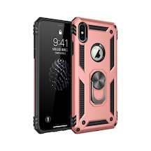 Apple Uyumlu iPhone Xs Max Kılıf Sofya Yüzüklü Silikon Kapak Gül