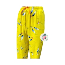 Lüx Unisex Mikro Süet Cepsiz Pijama Altı Tek Alt S7 - Çorap Hediy Sarı
