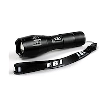 F.B.I F T3 Zoomlu Şarjlı El Feneri 300-400 Mt Işık Siyah