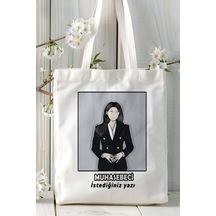 Art Hediye Muhasebeci Baskılı Bez Omuz Çantası Kişiye Özel Model 4 Çok Renkli