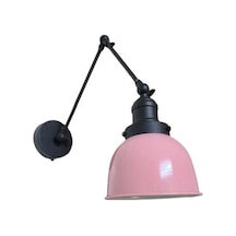 Rsylight Retro Metal Dekoratif Akrobatik Rustik Pembe Mafsallı Duvar Aplik Siyah