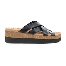 Muya Sorriso Anatomik Taban Topuk Dikeni Kadın Terlik Siyah - Bej