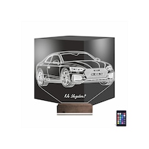 Luvivia Spor Araba Audi Kişiye Özel 3d Lamba - Masa Gece Lambası V2 Şeffaf