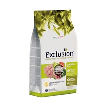 Exclusion Monoprotein Düşük Tahıllı Tavuklu Ve Narlı Orta Irk Yetişkin Köpek Maması 12 KG