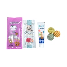 Ans 4'lü Kedi Ödül Paketi Tavuklu Ödül + Ton Balıklı ve Karidesli Stick Ödül + Multivitaminli Kedi Ödülü + 3'lü Kedi Topu Oyuncak