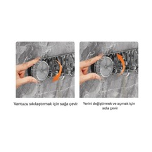Güçlü Lüks Vantuzlu Askılık Şeffaf