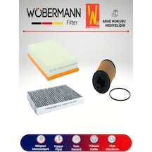 Wöbermann VW Transporter T5 2.5 TDI Filtre Bakım Seti 2004-2009 3'lü Karbonlu