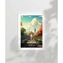 Çerçevesiz Poster Delhi'nin Renkli Yolları