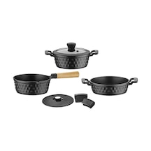 Brioni Diamond 5 Parça Siyah Midi Set