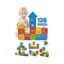 128 Parça Yapı Oyuncak Puzzle Blok 3d Tasarım Yeteneğini Geliştiren Eğlenceli Bilişsel Yapı Taşları