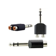 Sh 6.3 Mm Stereo Erkek - 2 Rca Dişi Çevirici Jack Najmaddin