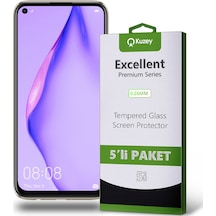 Huawei P40 Lite ile Uyumlu Temperli Ekran Koruyucu Kırılmaz Cam Ekonomik 5'li Paket