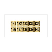 Metal Kapı,masa,dolap Numarası 7cmx7cm 10 Adet (131…140) Altın Renk Metal