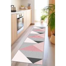 Pembe Kaymaz Geometrik Kesme Rulo Özel Ölçülü Yolluk Ar1332n11